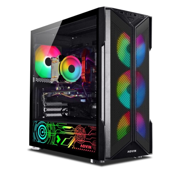 AQVIN-AQ20 Tower Gaming Desktop Computer PC, Intel Core i7 processor, 32GB RAM, 1TB - 2TB SSD, GeForce GTX 1660S/ RTX 3050/3060/5060 Windows 11 Pro, Gaming Keyboard & Mouse