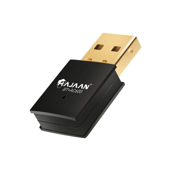 HAJAAN USB 2-in-1 WiFi and Bluetooth Adapter 600Mbps 2.4/5.8Ghz Dual Band Wireless Network Adapter for Desktop PC, Laptop, Bluetooth 5.0 Mini WiFi Dongle
